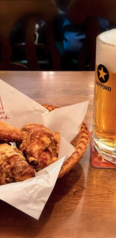 唐揚げとビール
