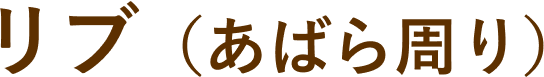 リブ（あばら周り）